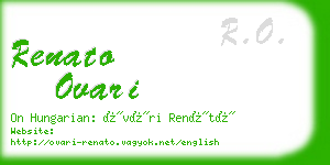 renato ovari business card